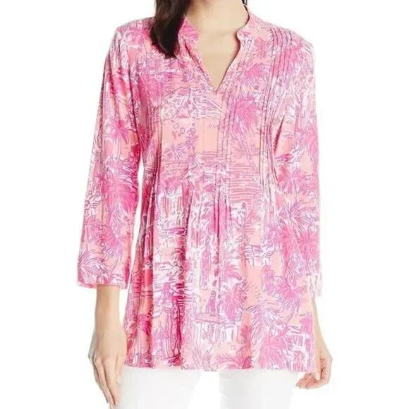 Lilly Pulitzer Sarasota Tunic in Paradise Rule Breakers Women's Size Medium - Picture 1 of 16